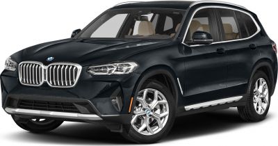 Front and side view with kidney grille and LED headlights