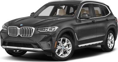 Front view of an SUV with prominent kidney grille and LED headlights