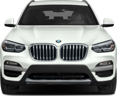 Front view with kidney grille and LED headlights