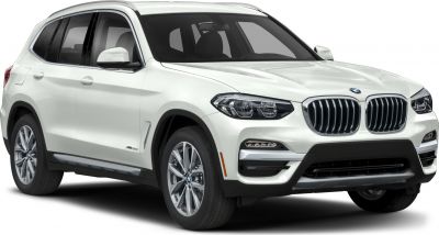 Modern SUV front side with kidney grille and LED headlights