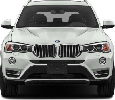 Front view with kidney grille and dual round headlights
