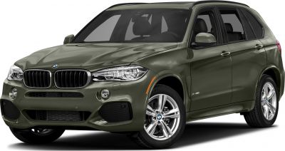 Front view of SUV with prominent headlights and alloy wheels