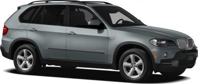 Side profile of a silver SUV with alloy wheels and roof rails