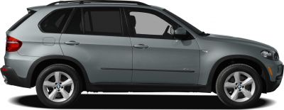 Side profile view highlighting alloy wheels and roof rails