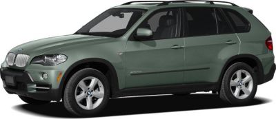 Side view of SUV with alloy wheels and roof rails