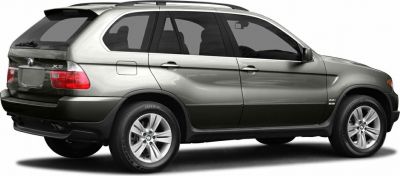 Rear three-quarter side profile of SUV with alloy wheels and roof rails