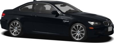 Side profile of sporty BMW coupe with alloy wheels and two-door design