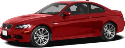 Sporty coupe with sleek alloy wheels and aerodynamic design in red.
