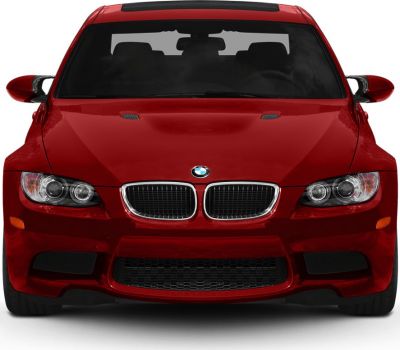 Front view with kidney grille and round headlights in red