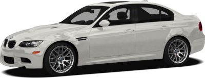 White sporty sedan with sleek side profile and alloy wheels