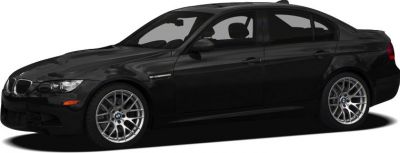 Black sedan with alloy wheels and sleek profile