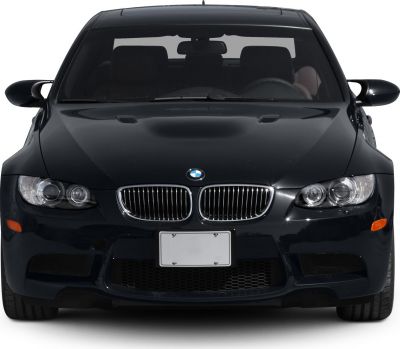 Front view with kidney grille and dual round headlights