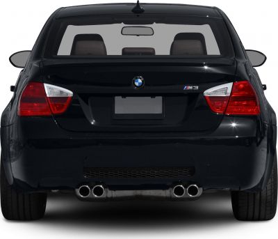 Rear view with quad exhaust and tail lights