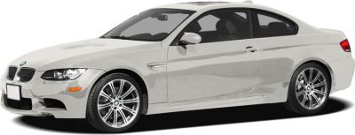 White coupe with aerodynamic side profile and multi-spoke alloy wheels