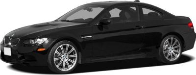 Black sporty coupe with alloy wheels and aerodynamic 2-door design