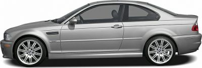 Silver BMW M3 coupe side profile with sporty alloy wheels
