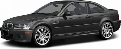 Sleek black coupe with sporty design and alloy wheels