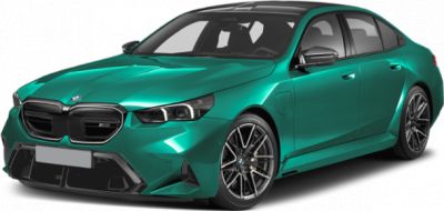 Sporty green sedan with aggressive front grille and alloy wheels