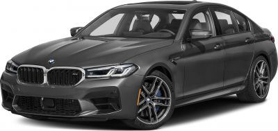 Front angle showing LED headlights and alloy wheels