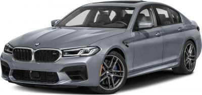 Front side view with kidney grille and alloy wheels