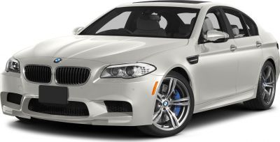 Sporty alloy wheels and aerodynamic front body design of a luxury sedan