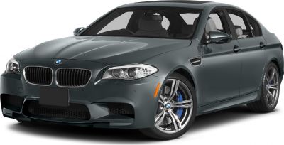 Front-side view of a luxury sedan with sporty alloy wheels and aggressive grille