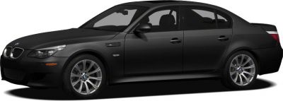 Sleek side profile of a high-performance sedan with alloy wheels
