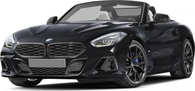 Convertible front view with sporty grille and LED headlights