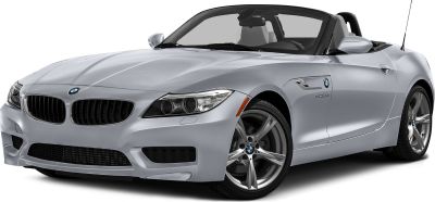 Silver BMW convertible front and side view with kidney grille