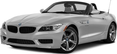 Front view of silver convertible with kidney grille and twin headlights.