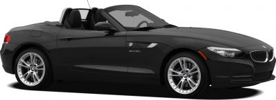 Sleek black convertible roadster with sporty alloy wheels and aerodynamic design