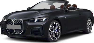 Convertible vehicle with prominent grille and modern LED headlights