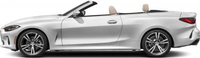 Side profile of a modern convertible with alloy wheels and sleek design