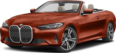 Front view with distinctive kidney grille and alloy wheels