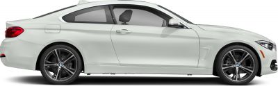 Side profile of a sleek coupe with aerodynamic shape and large alloy wheels