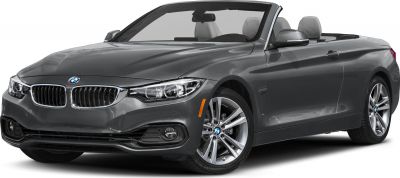 Front-side view of convertible with sporty grille and alloy wheels