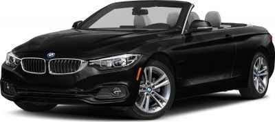 Black convertible front-side profile with alloy wheels and LED headlights