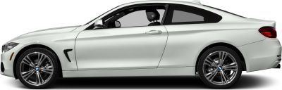 Sleek two-door coupe side profile with sporty alloy wheels