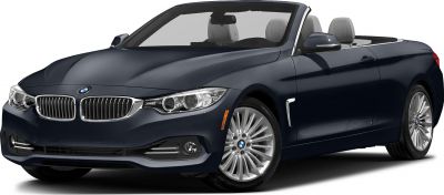 Convertible car with kidney grille and alloy wheels