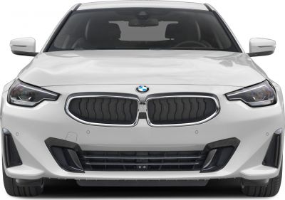 Front view with kidney grille and sleek headlights
