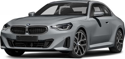 Modern front headlights and alloy wheels of a sporty coupe