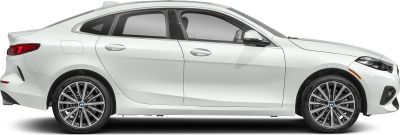 Aerodynamic side profile with sleek wheels and 4-door coupe design