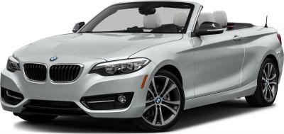 Front and side view of a convertible with sleek headlamps and alloy wheels