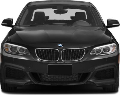 Front view with dual kidney grille and LED headlights