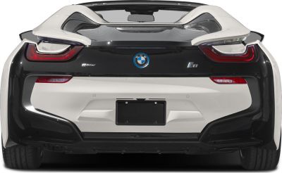 Rear view with distinctive taillights and eDrive badge on a sleek sports car