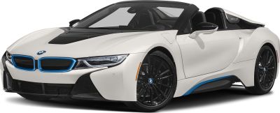 White sporty convertible with aerodynamic design and black wheels