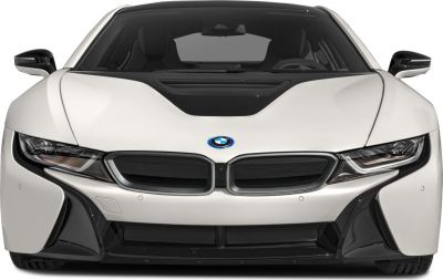 Front view with sleek headlights and kidney grille