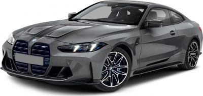 Front view with large kidney grille and LED headlights