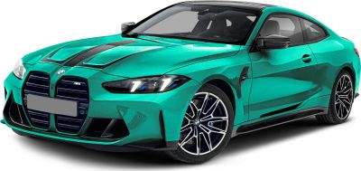 Front view with kidney grille, LED headlights, sporty alloy wheels