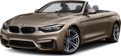 Convertible front side view with sporty rims and open roof